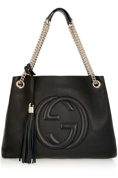 gucci soho tote black|Gucci soho shoulder bag medium.